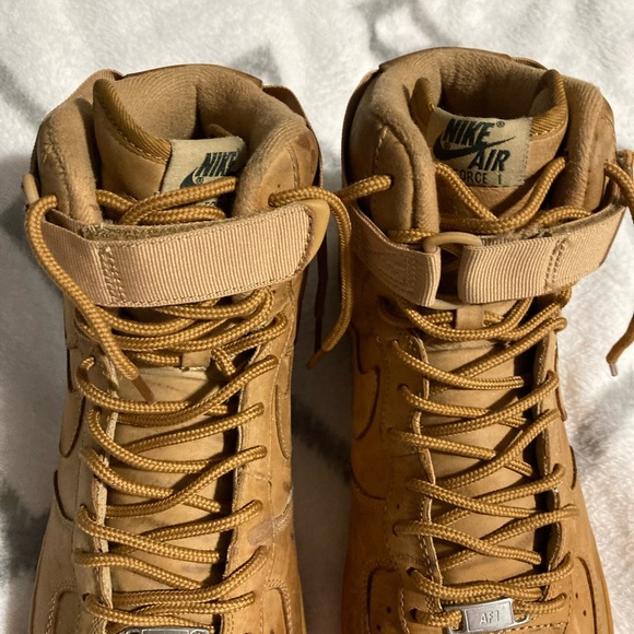 Mens Nike Air Force 1 Flax/Wheat Sz12  806403-200 - Picture 7 of 8